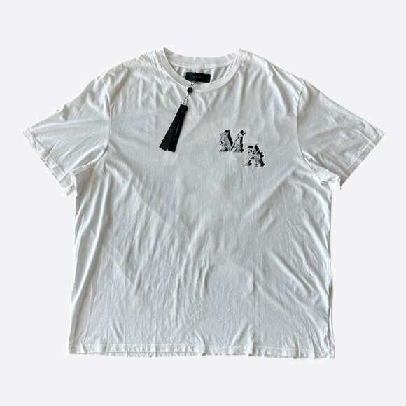 Amiri White & Black MA Angel Logo T-Shirt - Picture 1 of 4